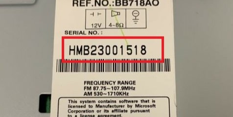 Honda unlock code using serial number from label